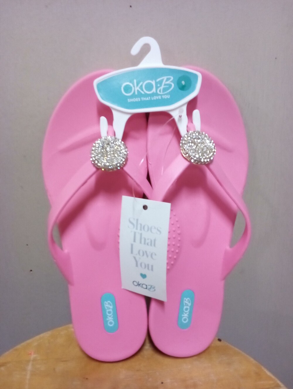 Oka B Pink Flip Flop Sandals